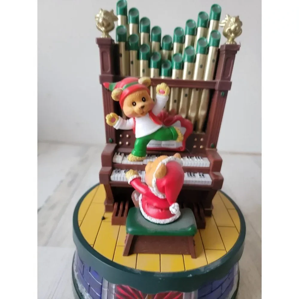 Snow wonder Perfect Harmony AS IS piano santa teddy bear xmas figure‎